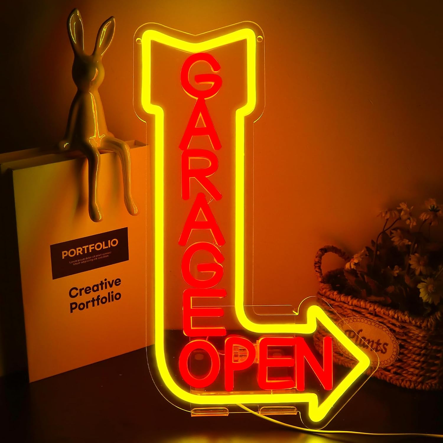 Auto Repair Shop Open - ﻿ Garage Open Neonbord USB-aangedreven LED-lamp