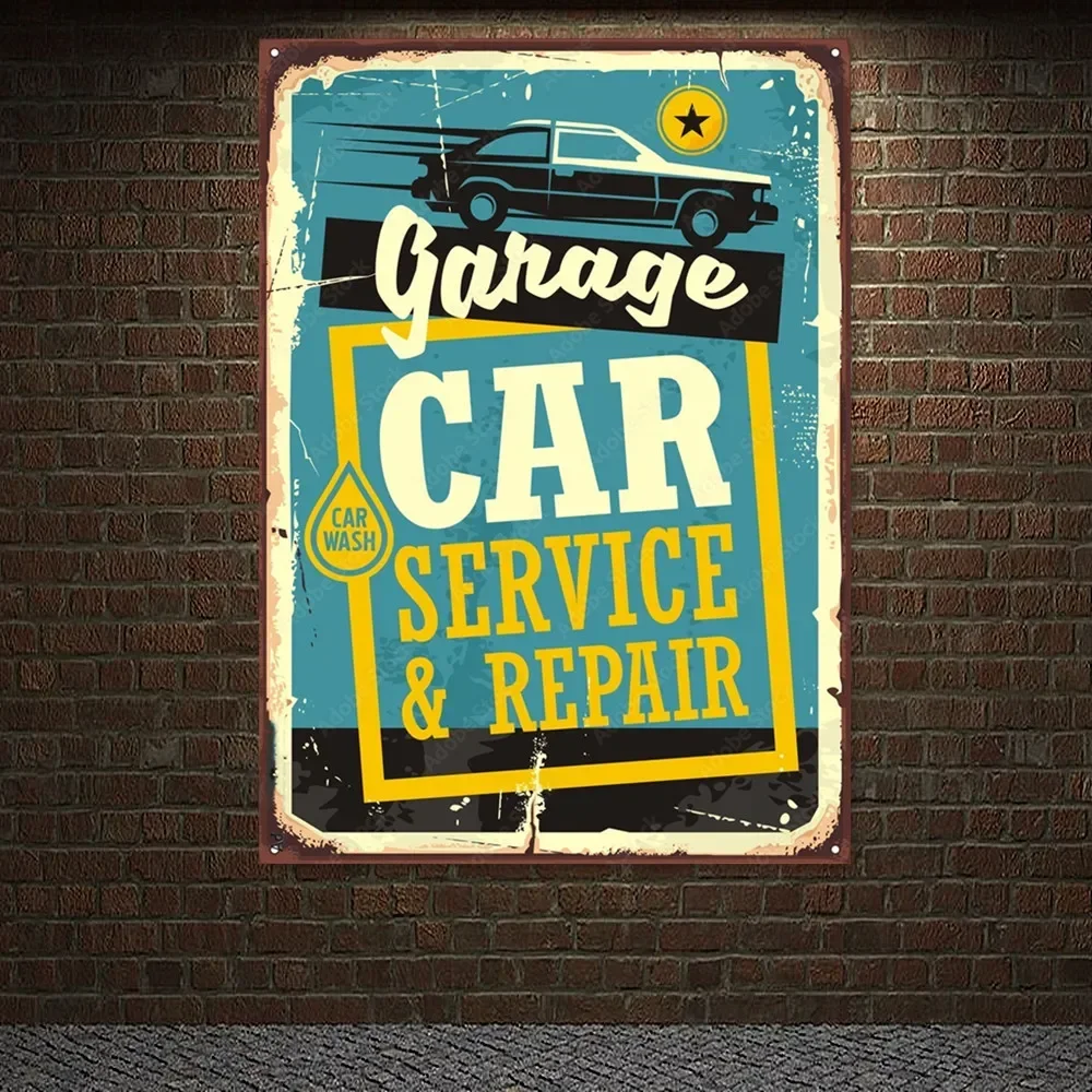 Auto Repair Shop Banners - Vintage AUTO SERVICE & REPARATIE Poster