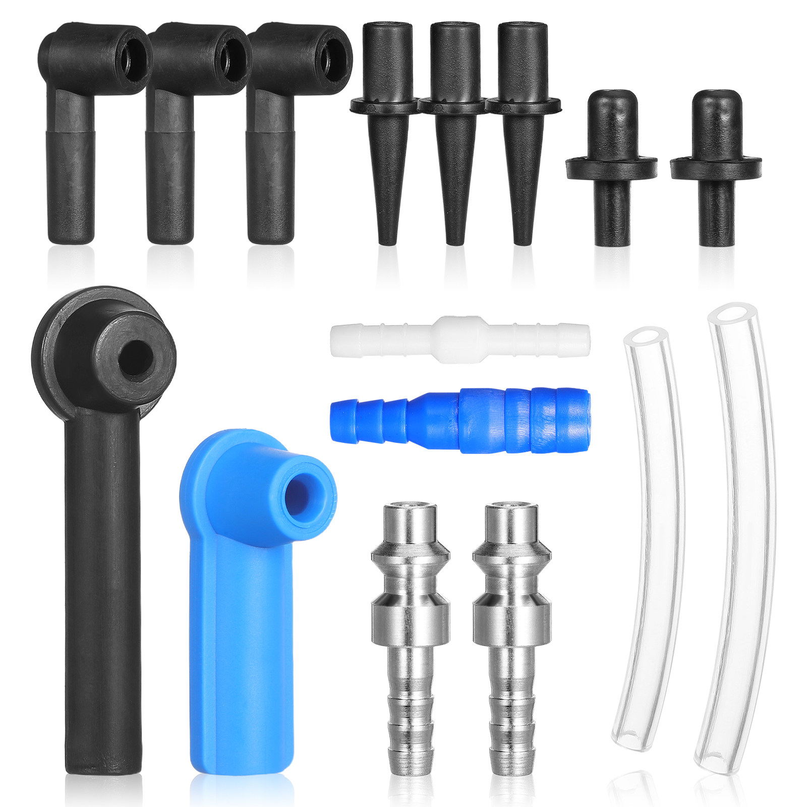 Brake Bleeder Kit - 16-delige remvloeistofvervangingsset met connector voor éénpersoonsbediening,