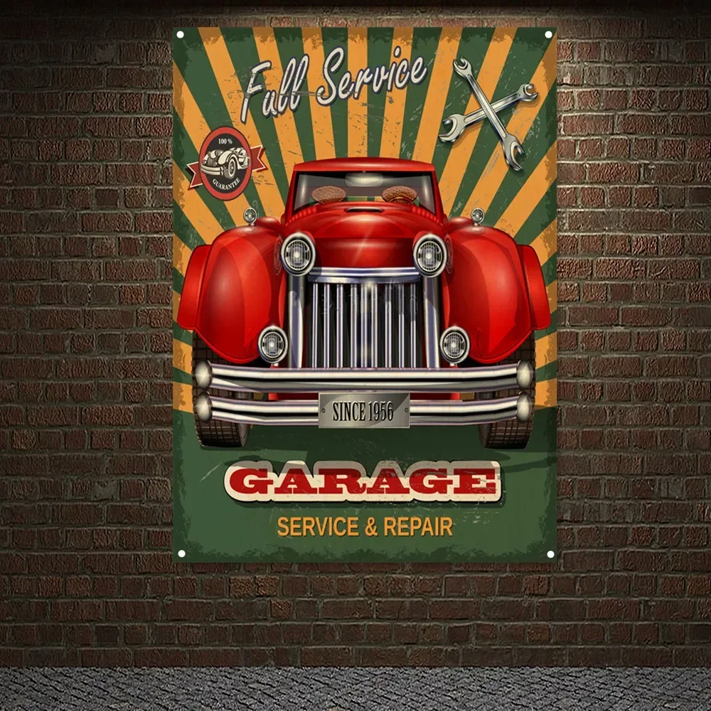 Auto Repair Shop Banners - Vintage AUTO Garage SERVICE & REPARATIE