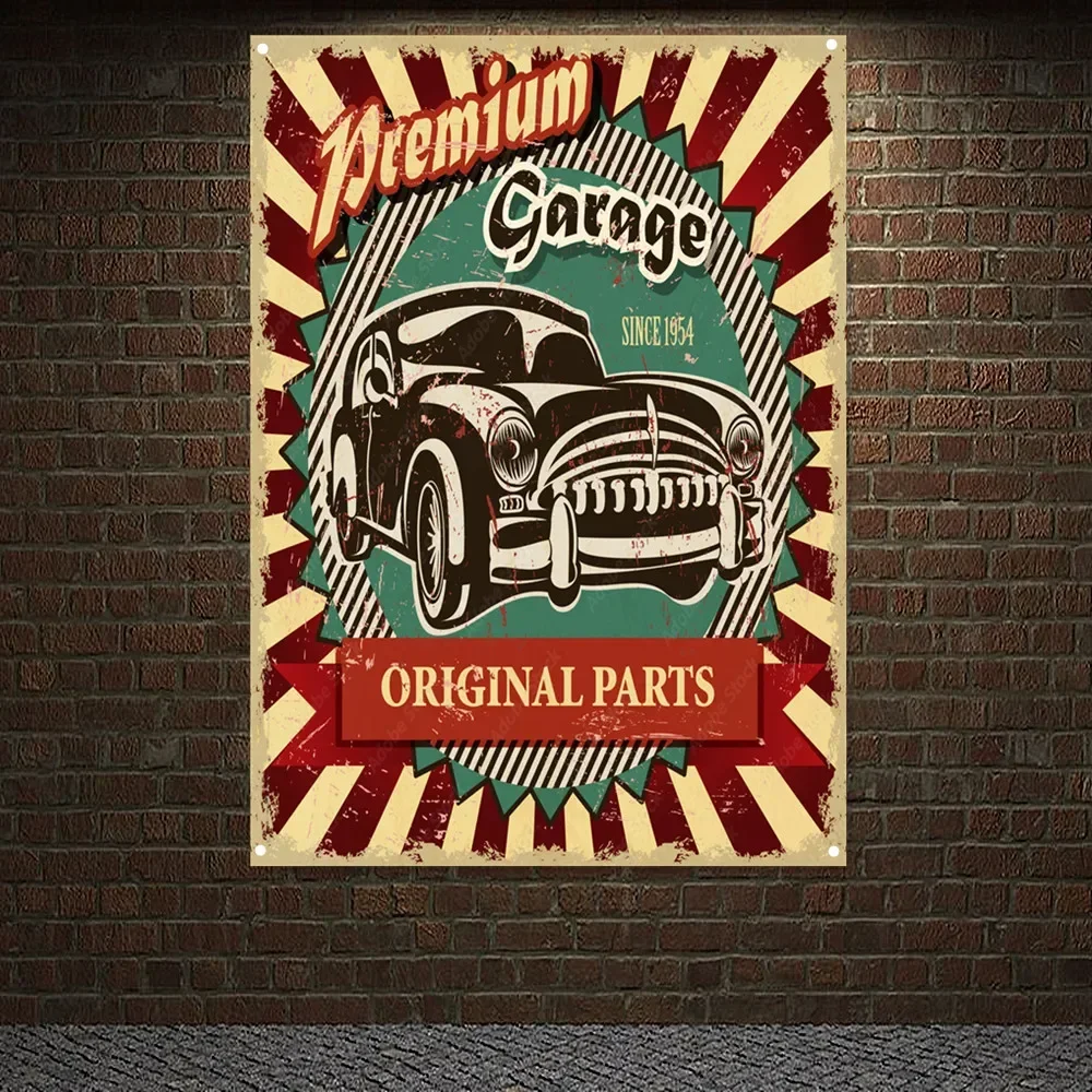 Auto Repair Shop Banners - Premium Garage Vintage Auto ORIGINELE ONDERDELEN