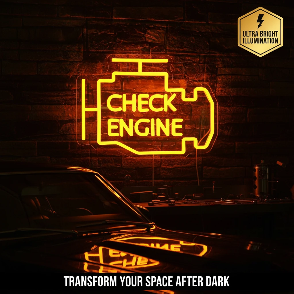 Check Engine Neon LED-licht –  - Auto Repair Shop Open recensie en prijs