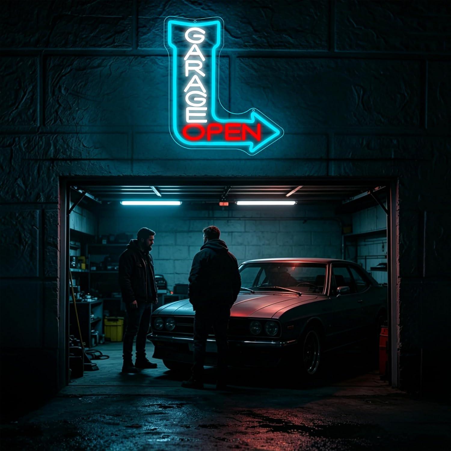 Garage Open Pijl Neonbord USB  - Auto Repair Shop Open recensie en prijs