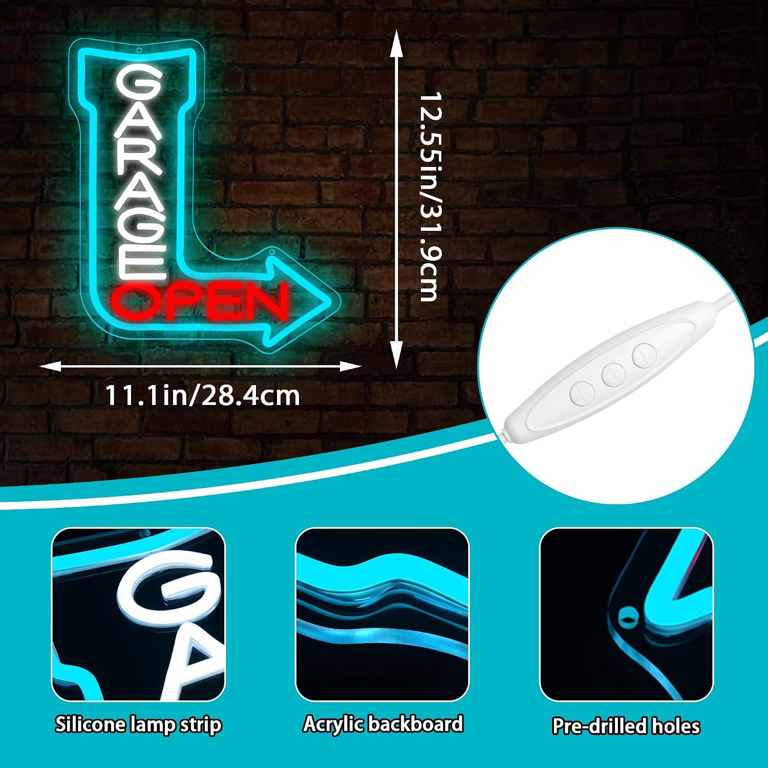 Garage Open Pijl Neonbord USB  - Auto Repair Shop Open recensie en prijs