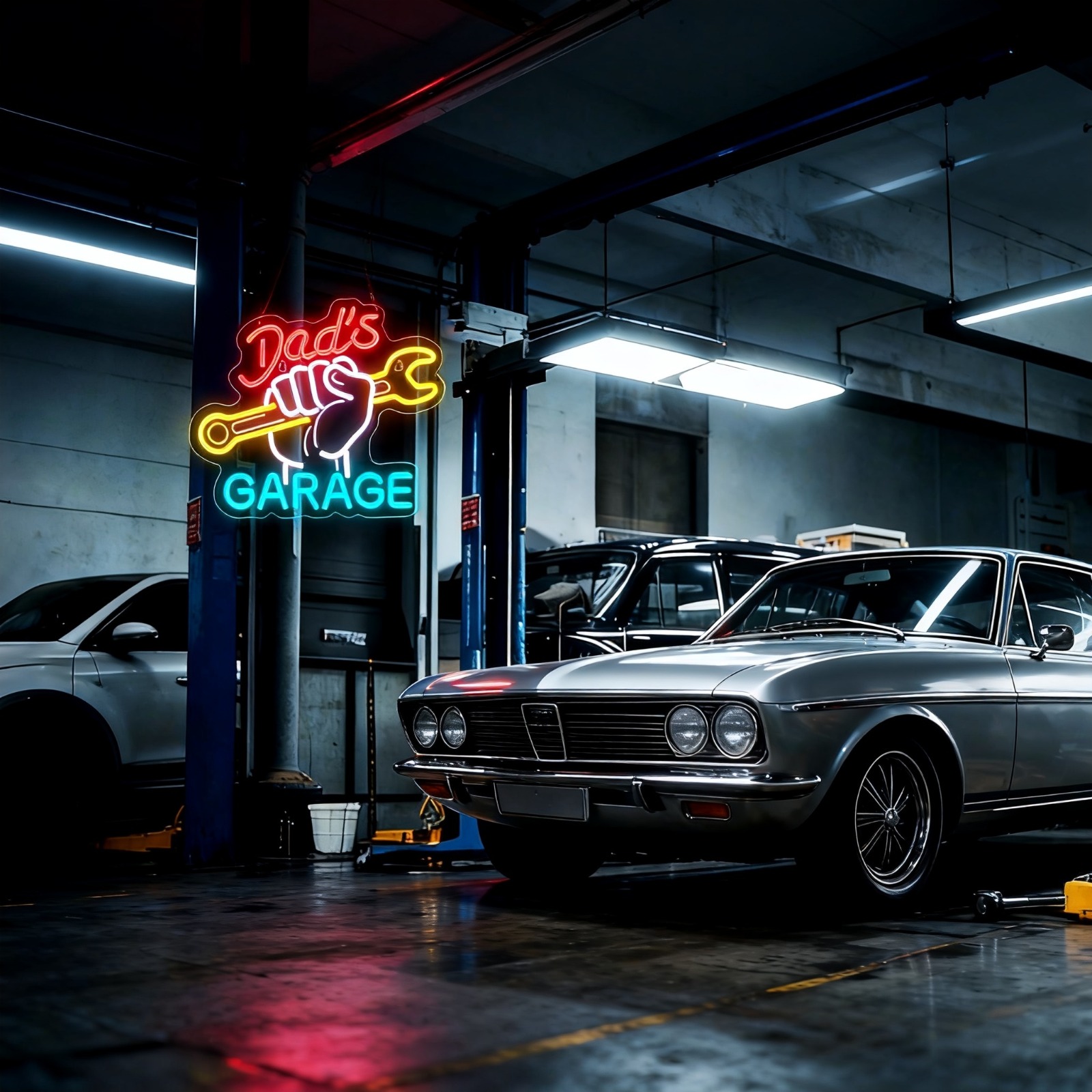 Nagelijktijdig neonreclamebord - Auto Repair Shop Open recensie en prijs